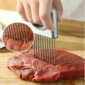 Onion Holder Slicer Vegetable tools Tomato Cutter Stainless Steel Kitchen Gadget