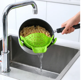 Kitchen Gadgets Silicone Pot Side Drain Stopper